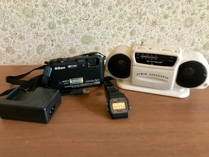 Nikon Coolpix AW100 Camera  Casio Watch  Small Radio