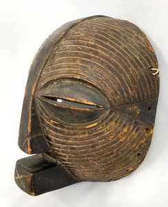 lot 25 image: Tribal Luba Kifwebe Wood Carved Mask -19th Century