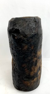 lot 33 image: Unique Antique Wood Carved Vessel