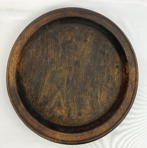lot 34 image: Three Antique Primitive Wood Pieces- Platter, Bowl & Food ToolArchitecture Remnant