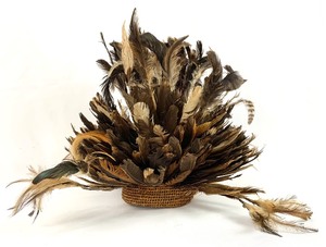 lot 41 image: African Bamileke Feather Hat (Juju Hat) Cameroon