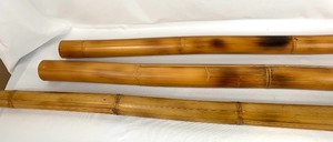 lot 42 image: 3 Long Vintage Bamboo Poles- Possibly Musical Instruments
