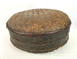 lot 51 image: Collection of Hand-Woven Covered Baskets