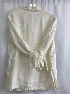 lot 156 image: 120% Lino Brand Ivory Linen Jacket- Size L