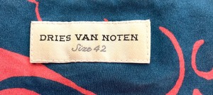 lot 165 image: Dries Van Noten Floral Patterned Dress - Flamingo Pink & Deep Blue-Made in Belgium- Size 42