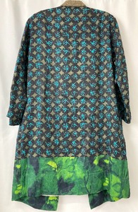 lot 166 image: Dries Van Noten Unique Patterned Open Coat With Lapis & Agate Stones & Embroidery- Size L