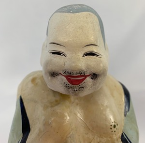 lot 88 image: 4 Early Chinese Hand-Painted Paper Mache Nodder Bobblehead Figures- Chinese Opera Characters