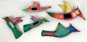 lot 96 image: Paper Mache Bird Sculptures by Artist, Arne Nyen- 2003-2008