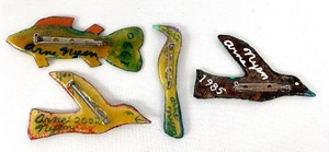 lot 98 image: Collection of Pins by Artist, Arne Nyen