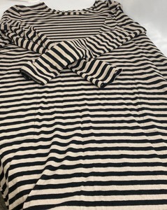 lot 141 image: Gudrun Sjoden Black & Taupe Striped Dress Size L