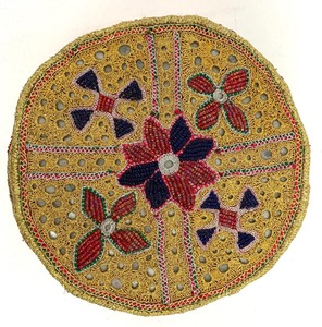 lot 118 image: Tribal Vintage Sindhi Mirrorwork Beaded Hat