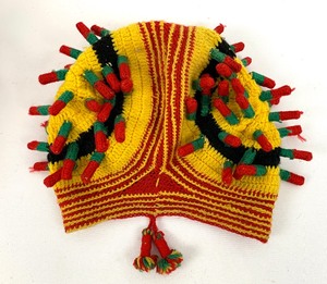 lot 120 image: 3 Hats Reinhard Plank Felt Hat, Cameroonian Ashetu Prestige, & a Fine Stitch Central Asian Hat