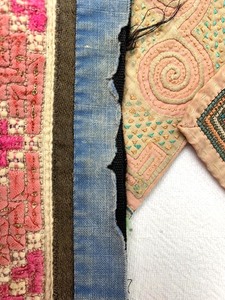 lot 138 image: Vintage Hmong Stitching Fragments, Set 3