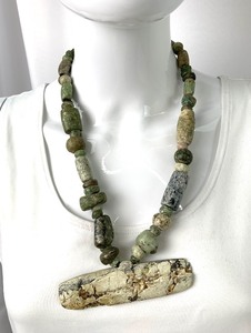 lot 201 image: Ancient Dogon Granite Necklace w Gnesis Stone from Mali