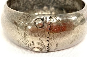 lot 205 image: Three Antique Sterling Silver Berber Bangle Bracelets