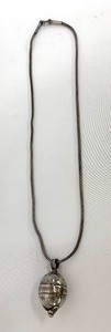 lot 206 image: Antique Round Sterling Silver Berber Amulet on Thick Sterling Silver Chain