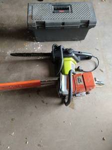 lot 126 image: Chainsaws and repair kit