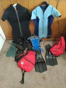 lot 348 image: Wetsuits & Flippers