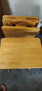lot 37 image: Set of TV Trays with Stand
