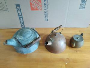 lot 367 image: Three Metal Kettles