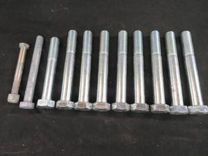 lot 6 image: NEW 8 LONG HEX BOLTS WITH THREADED END