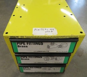 lot 97 image: SERVALITE METAL STACKABLE STORAGE CONTAINERS