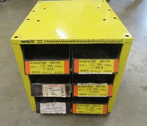 lot 101 image: SERVALITE METAL STACKABLE STORAGE CONTAINERS