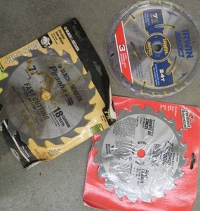 lot 123 image: 3 PACKAGES OF BRAND NEW SAW BLADES