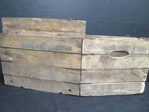 lot 132 image: ANTIQUE WOODEN FOLDABLE BOX