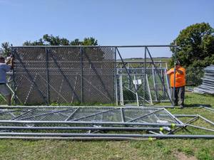 lot 33 image: Rolling Gate Panel - 19 1 Wide x 7 4 Tall