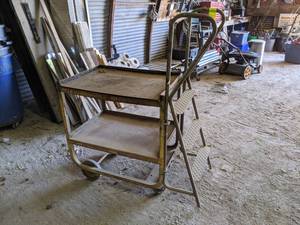 lot 58 image: Nutting Rolling Cart w attached ladder