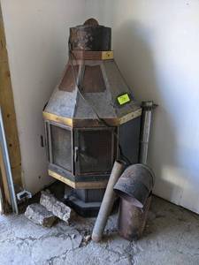 lot 76 image: Wood Burning Stove - About 60 Tall