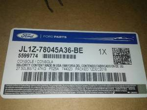 lot 11 image: Floor Console - Ford (JL1Z-78045A36-BE) 2018-2020 Ford Expedition