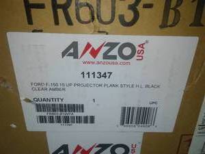 lot 14 image: 2015-2017 F150 ANZO LED Outline Projector Headlights (Black Housings) 111347