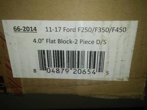 lot 36 image: READYLIFT 66-2014 4 FLAT REAR BLOCK KIT WITH CARRIER BEARING SPACER FOR 2 PIECE DRIVE SHAFT