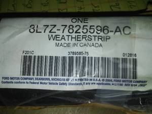lot 77 image: Ford 8L7Z-7825596-ACWeatherstrip - Door Glass Channel 2016-2017 Expedition, Navigator