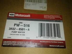 lot 112 image: Water Pump - Ford (3R3Z-8501-A) 1996-2004