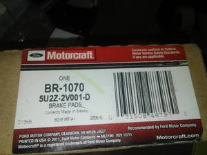 lot 196 image: Brake Pads BR-1070 and BR-1055