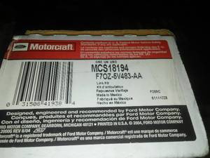 lot 200 image: MOTORCRAFT MCS-18194 Suspension Stabilizer Bar Link Kit Taurus, Continental, Sable - Select Model and Year