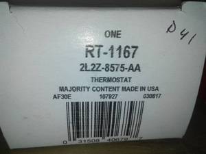 lot 229 image: Motorcraft 190 Degree Thermostat, RT-1167 Ford Lincoln and Mercury (890 compatible fitments)