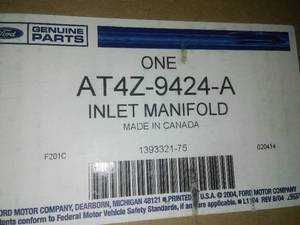 lot 252 image: Ford AT4Z-9424-A Manifold Assembly - Inlet 2011-2018 Ford Edge, Explorer, Flex, Taurus, MKT, MKX