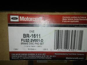 lot 270 image: Motorcraft Brake Disc Pad Set BR-1611