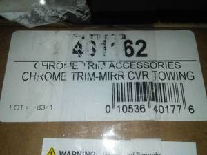 lot 347 image: Putco Chrome Trim Mirror Covers 401162 2018-2021 Ford F-150, F-250, F-350