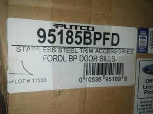 lot 383 image: Putco Black Platinum Door Sill Plate 95185BPFD Ford Super Duty F-250350 (2017-2020)