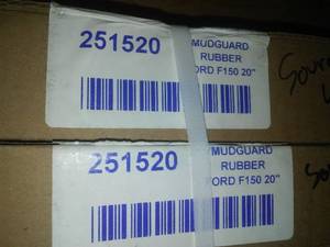 lot 384 image: FRONT OR REAR 12 X 20 TEXTURED RUBBER MUD GUARDS, SELECT FORD F-150 (2015-2021) 251520