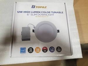 Lot of (1) Topaz 6 Slim Downlight 12W High Lumen Color Tunable RDL6RND12HLCTS-97