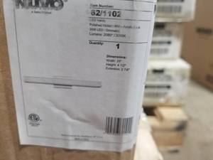Lot of (5) Nuvo Lighting Polished NickelWhite Acrylic Lens LED Vanity 26W 3000K Dimmable