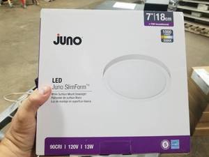 Lot of (6) Juno 7 LED Slimform Surface Mount Downlight 13W 3000L