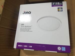 Lot of (6) Juno 7 LED Slimform Surface Mount Downlight 13W 3000L
