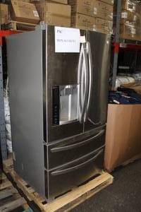 lot 692 image: LG Side-by-Side Single Drawer Refrigerator Bottom Freezer with WaterIce LMXS27626S (return to vendor)